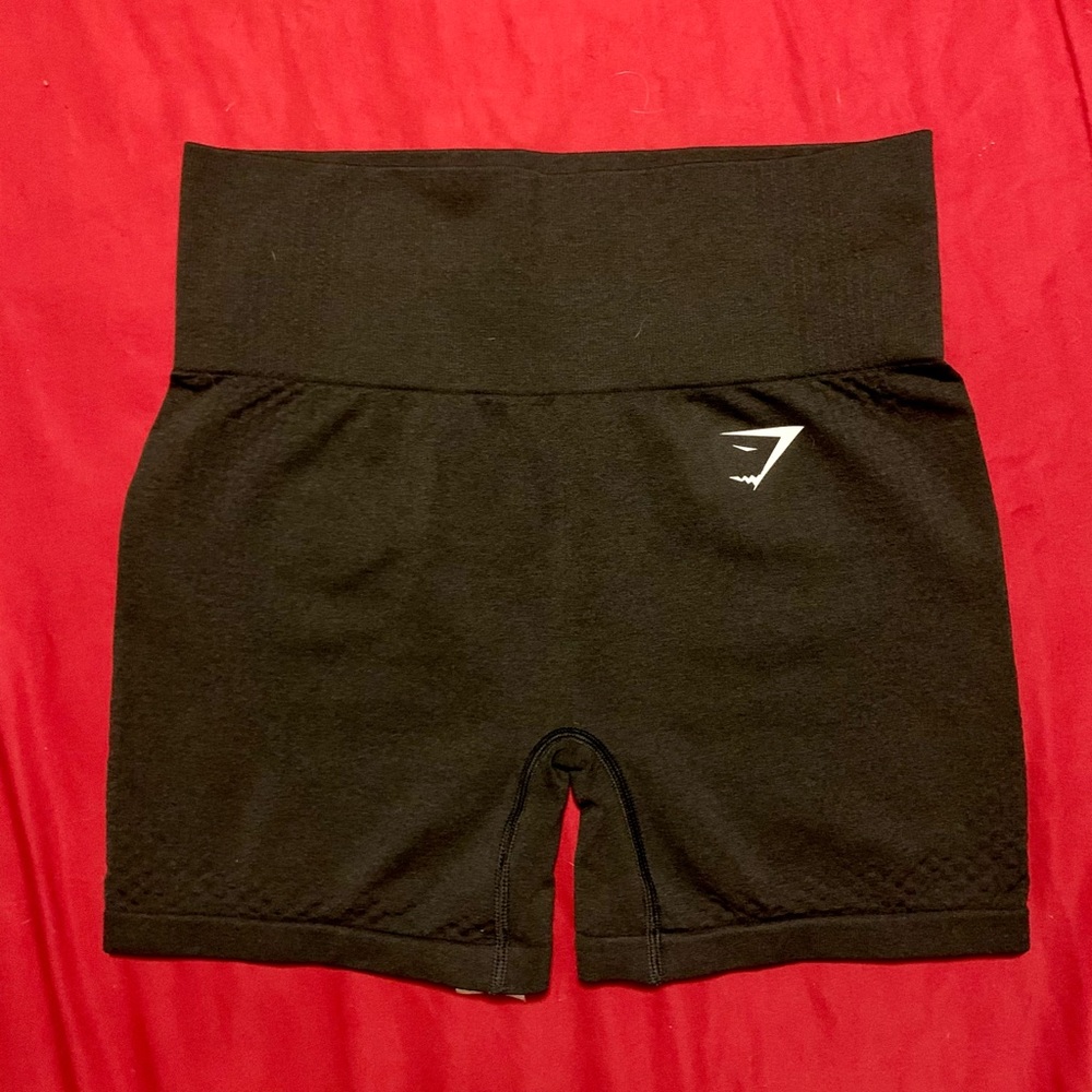 Black Gym shark athletic compression shorts